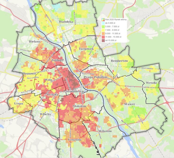 Najtańsze używane mieszkania w Warszawie: mapa